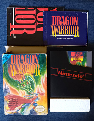 Dragon Warrior (Nintendo, 1989) NES Game w/ Box, Manual, Map/Poster ~ Working