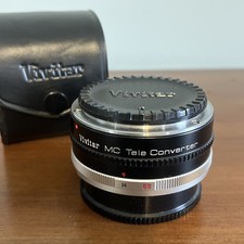 Vivitar MC Tele Converter 2X-7 For Konica AR Mount With Caps  Case