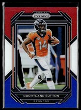 2022 Panini Prizm Football Red White & Blue #90 Courtland Sutton
