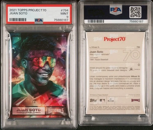 2021 TOPPS PROJECT 70 #794 JUAN SOTO / MIKAEL B *PSA MINT 9