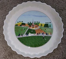 VILLEROY & BOCH VILBOFOUR NAIF 11 3/4" QUICHE/BAKER Wedding Scene