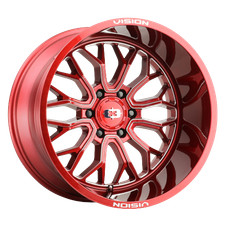 Vision Off-road 402 Riot 20x12 5x127 -51 Red Tint Milled Spoke Wheel Rim Vision Off-road 402 Riot 20x12 5x127 -51 Red Tint Milled Spoke Wheel Rim