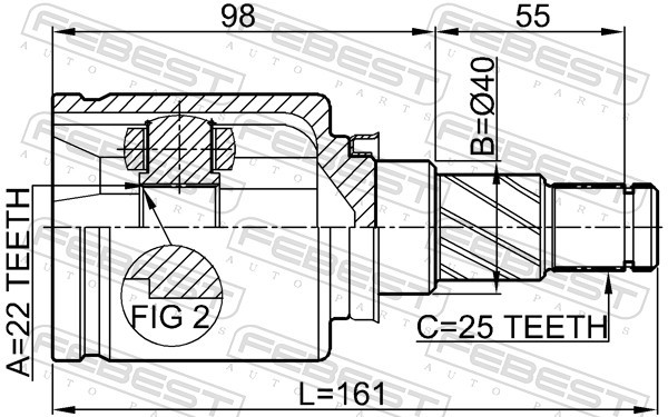 Fits FEBEST 0211-C11X INTERNAL CREW JOINT NISSAN TIIDA JPN MAKE C11 2 ⭐UK Stock⭐