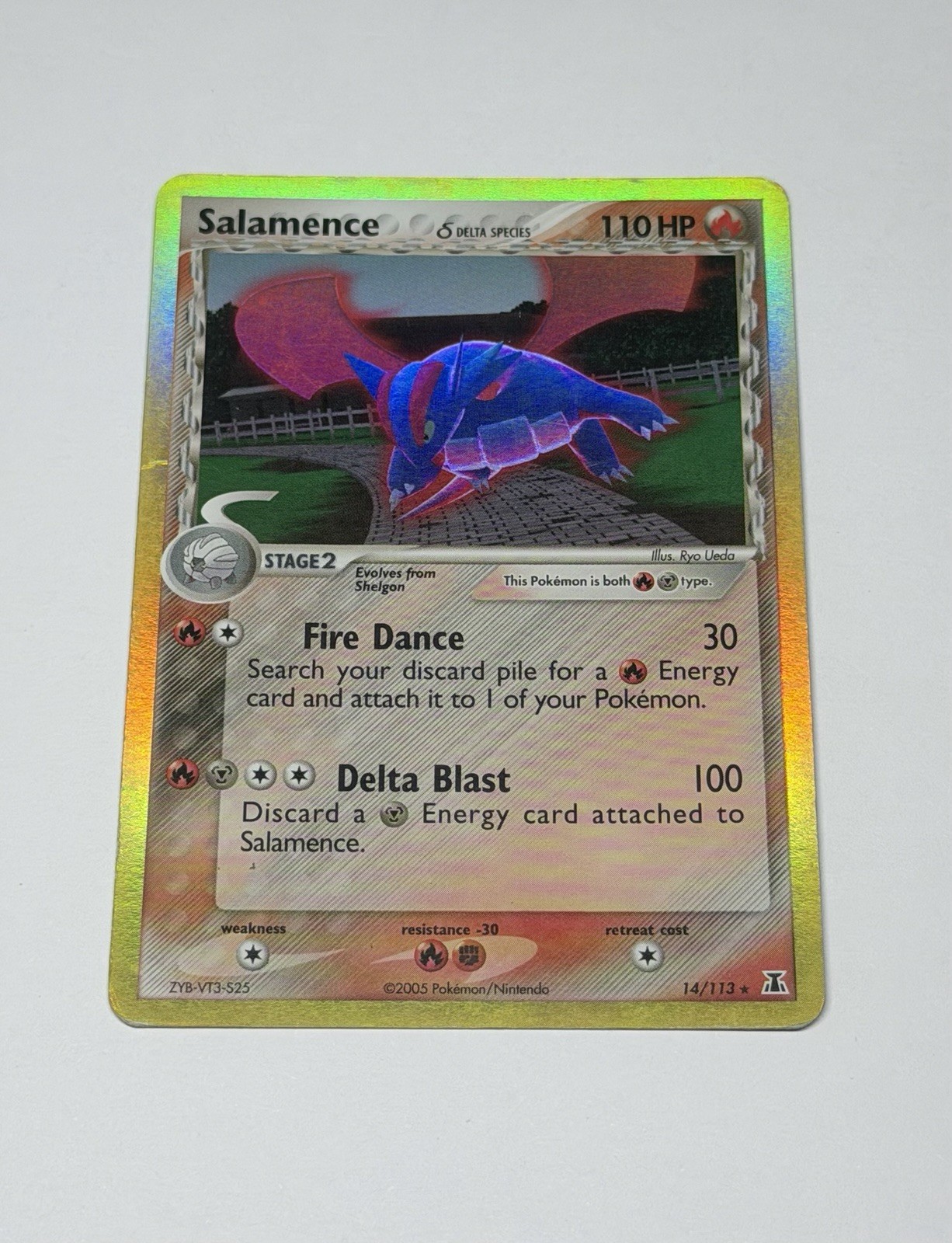 Salamence 14/113 EX Delta Species Reverse Holo Pokemon Card TCG 2005 LP/MP
