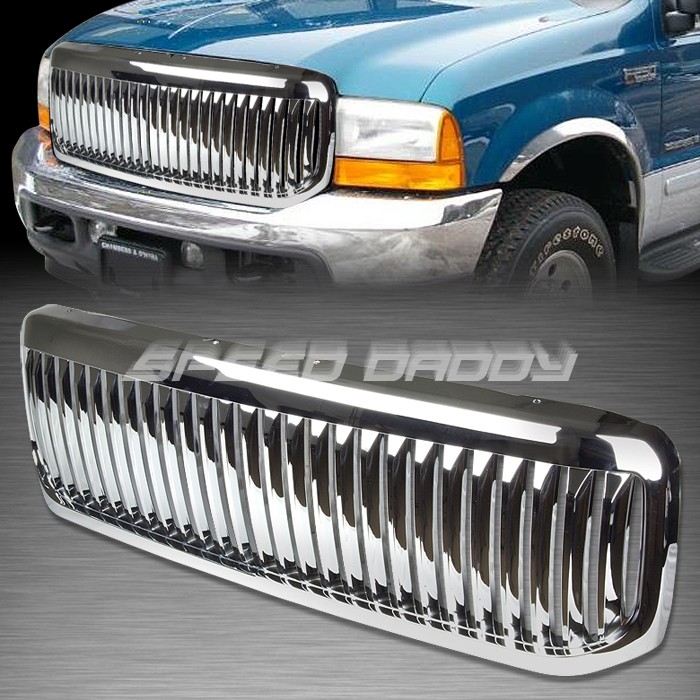 CHROME HOUSING HEADLIGHT+AMBER CORNER BUMPER LIGHT+FRONT GRILLE FOR 99+SUPERDUTY