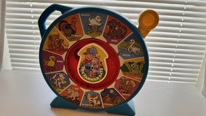 1989 The Farmer Says See ‘N Say Talking Farm Animals Kids Toy Pull Handle Blue