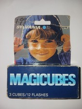 Sylvania Blue Dot Flash Cubes pack of 3 Cubes Original Box for 110 and x-type