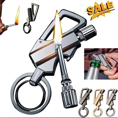 Permanent Match Infinity Feuerzeug Multitool Schlüsselanhänger Flaschenöffner ~