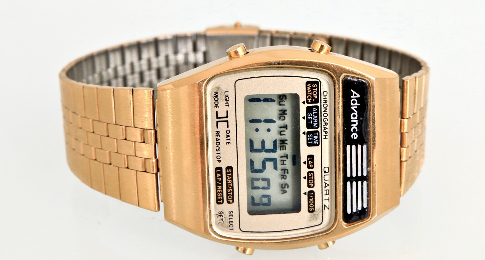 Vintage Men's Digital ADVANCE Chronograph Quartz Wristwatch