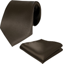 Boys Tie and Pocket Square Set, Kids Ties Elastic Strap Neckties for Wedding Gra