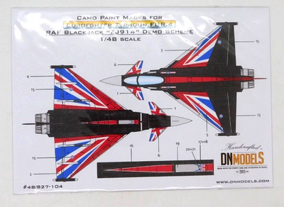 DN Models Eurofighter Typhoon FGR.4 Camo Paint Masks 1:48 #48/827-104 Demo RAF