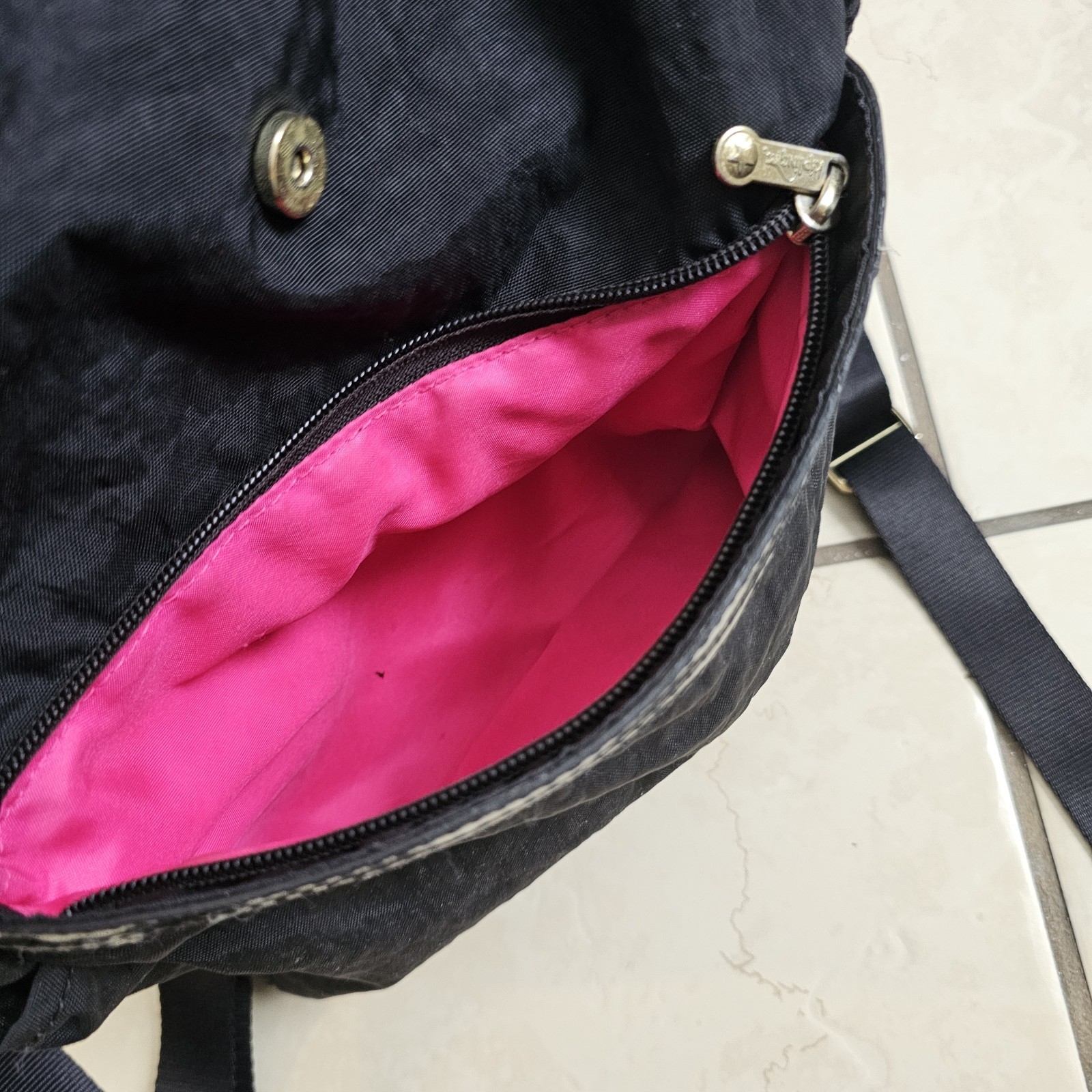 Kipling Mini Backpack Black Pockets - image 4