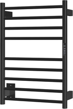 Heated Towel Rack for Bathroom, Wall-Mounted Towel Warmer Rack with Timer  Temp