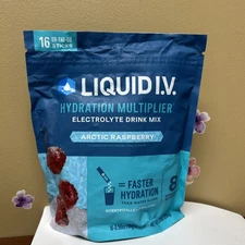 Liquid Iv Electrolyte Powder Artic Rasberry Hydration 16 On The Go Sticks