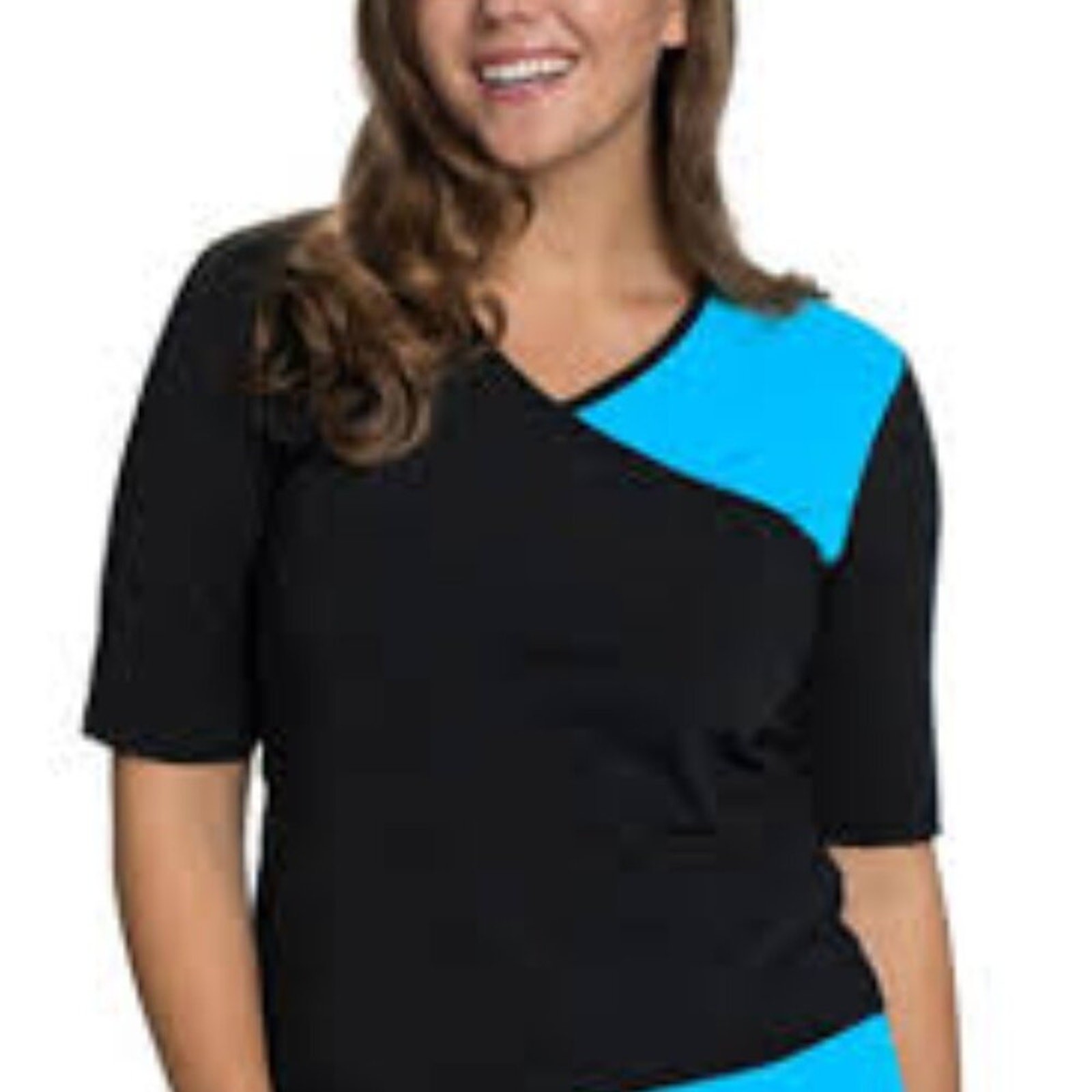 Hydrochic Swim Skirt Shorts Faux Wrap Short Sleeve Top Women's XL 2 Piece Set
