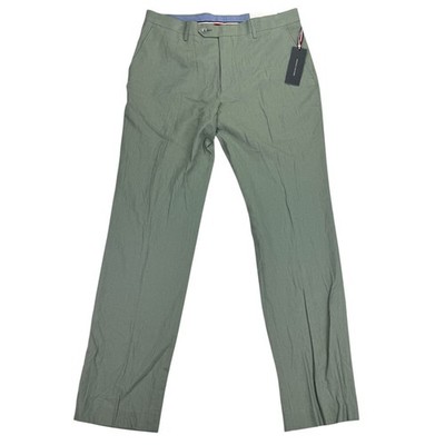 Tommy Hilfiger Mens Hall Modern Fit Linen Blend Suit Pants Sage Green 34x32
