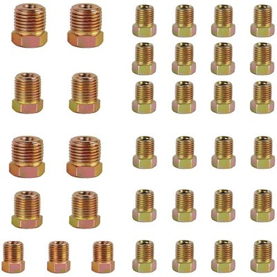 Durable 35 PCS Brake Line Nut Assortment - Inverted Flares for 3/16'' & 1/4''