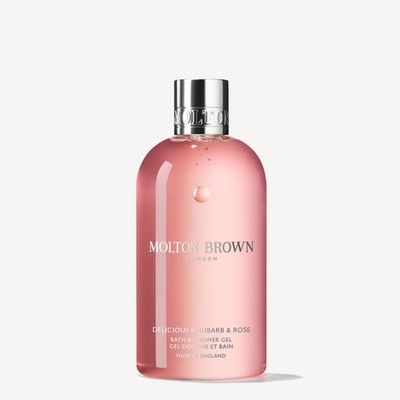 New Molton Brown Delicious Rhubarb & Rose Bath & Shower Gel 300ml 10oz