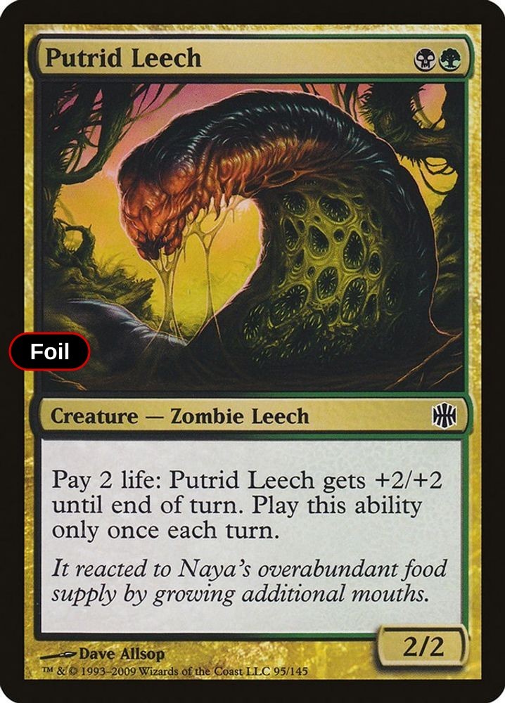 Putrid Leech Foil Alara Reborn NM MTG 95