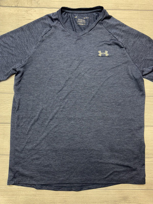 Under Armour Tech Shirt Mens Medium Blue Long Sleeve Athletic Performance