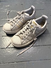 Adidas Superstar Bold Platform Trainers White Gold UK 5 EU 38 Leather 2017