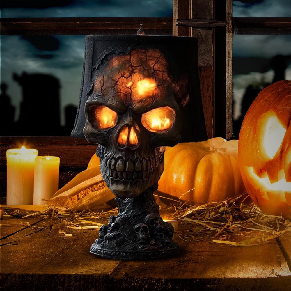 Halloween Gothic Skull Lamp Halloween Skull Decor Desk Lamp