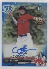 2017 Bowman Draft Blue Refractor 70th Anniversary 59/70 Cole Brannen Auto 9su