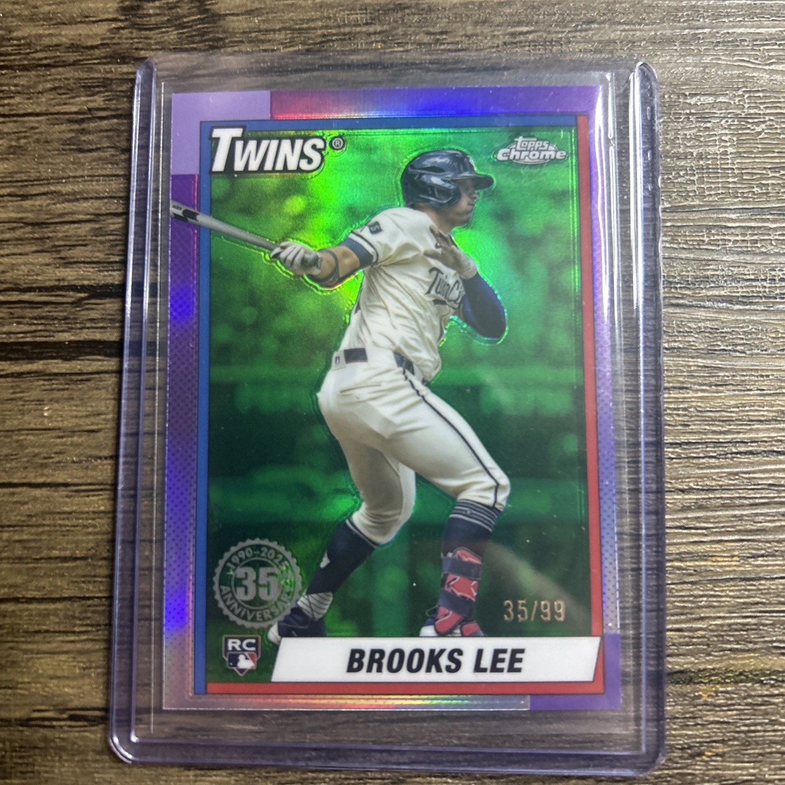 2025 Topps Chrome Brooks Lee 1990 Green /99 #90cb-20