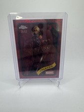 2025 Topps Chrome Marvel Blue Red Spider Web Refactor #187 Valkyrie /62 SP TC