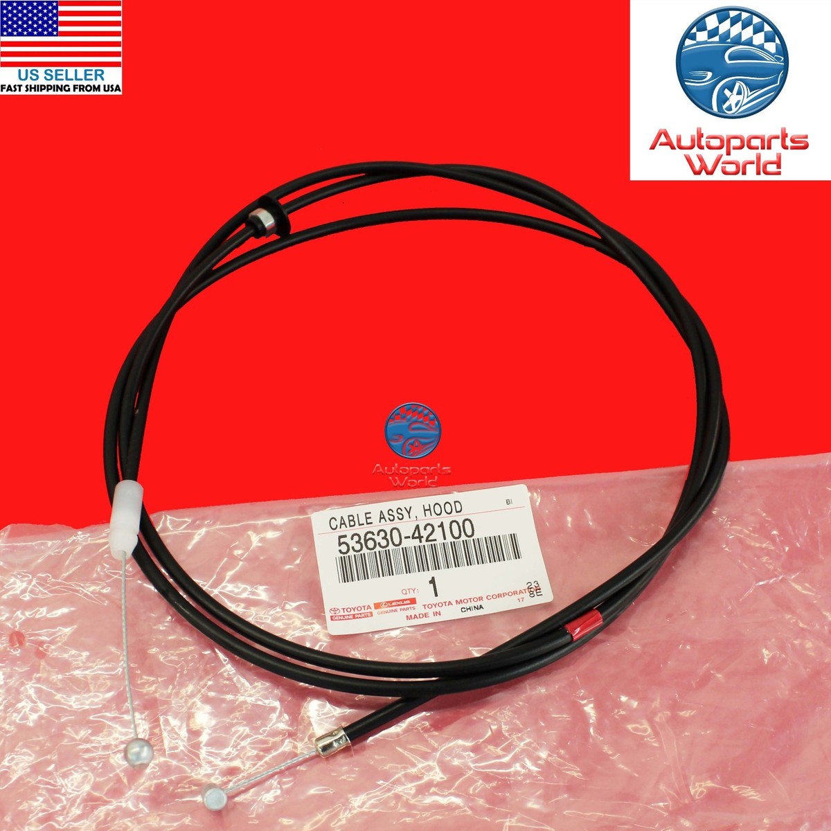 GENUINE OEM TOYOTA 2006-2012 RAV4 HOOD LOCK CONTROL RELEASE CABLE