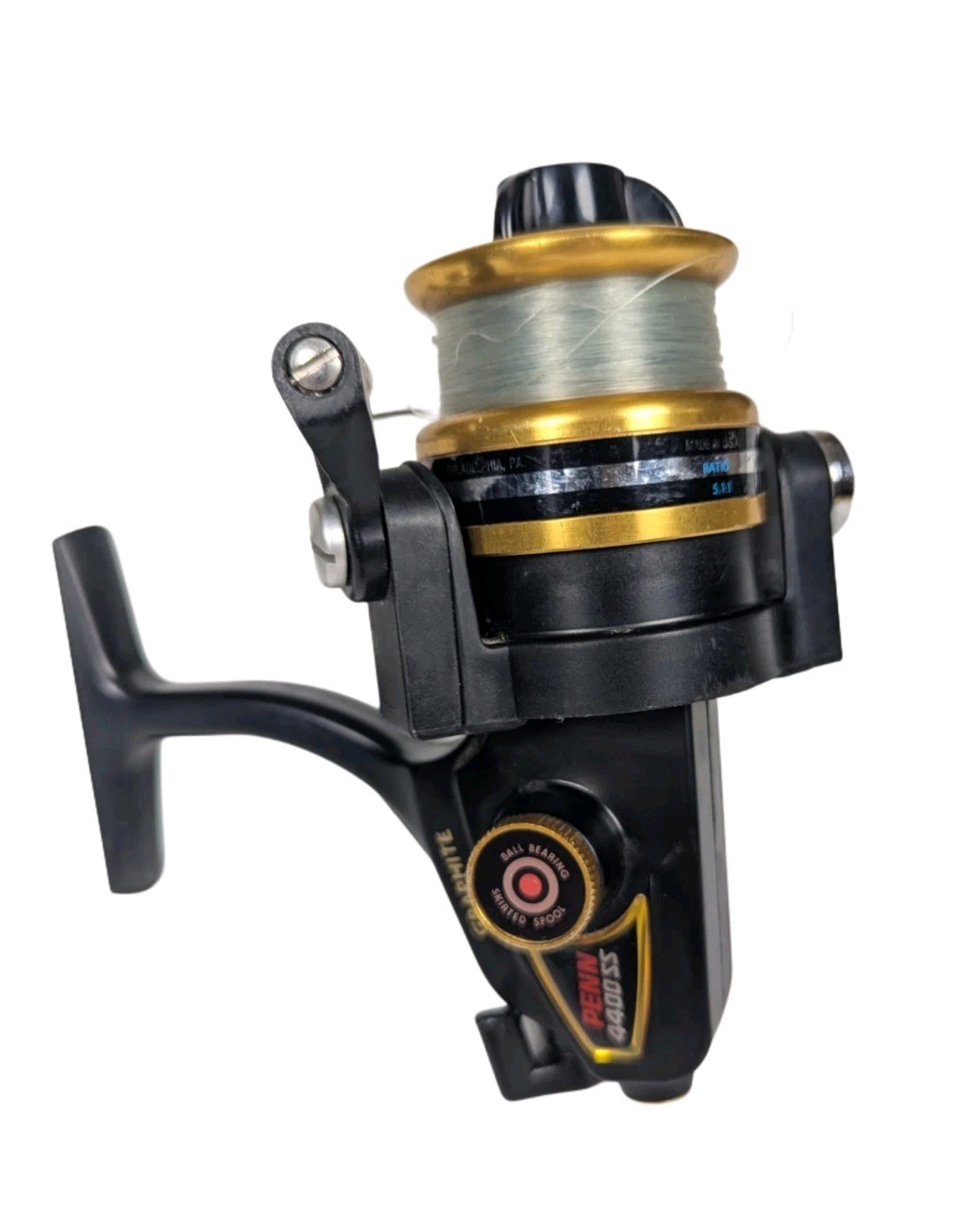 4400ss Spinning Reel Made In Usa Graphite Vintage