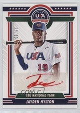 2022 Panini USA Baseball Stars & Stripes Red Ink 9/10 Jayden Hylton Auto 0c08