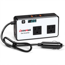 Drimmek 272W Car Power Inverter Car Plug Adapter Outlet 12V To 110V Converter 3
