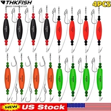 4pcs Catfish Rattling Line Float for Santee Rig Stainless Hooks Fish Bobbers US