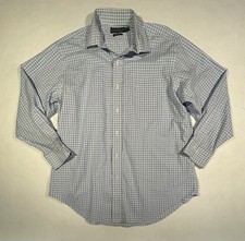 Lauren Ralph Lauren Dress Shirt Blue Plaid Long Sleeve 16 1/2 - 32/33