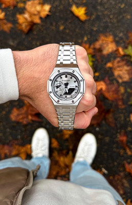 Royal Casio G-Shock GA-2100SB-1AER - Custom Full Steel Silver