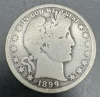 1899-O Barber Half Dollar 90% Silver-New Orleans Mint