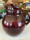 Vintage Anchor Hocking 96 Oz Roly Poly Royal Ruby Glass Pitcher