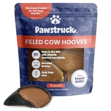 Peanut Butter Filled Cow Hooves for Dogs   Made in USA, Long-Lasting Dental T...