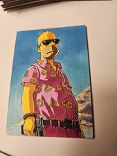 Hand drawn GTA Style Homer Simpson Rare Artist Auto art Sketch Card 1/1 original