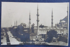 RPPC Constantinople Turkey Mosques Postcard 1934 Istanbul Cancel