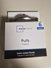 Satin Nickel Cabinet Drawer Pulls 6 Pack Modern Cabinet Handles Hardware