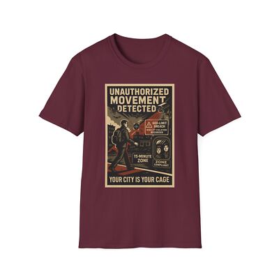 Unauthorized Movement Detected Shirt, American Patriotic Tee, Privacy Rights Tee