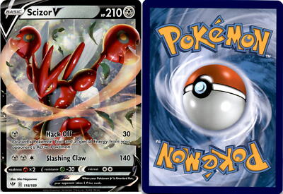 2020 Pokemon, Darkness Ablaze, #118/189 Scizor V, Holo Ultra Rare