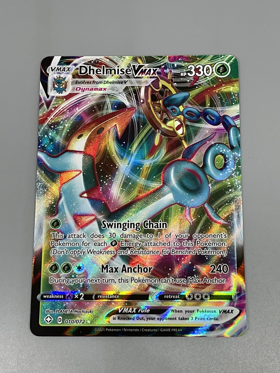 dhelmise pokemon card V (Full Art) Sword & Shield Base Set 187 Ultra Rare T2-233 this Pokemon cant use Giga Hammer Pokmon TCG Dhelmise VMAX Shining