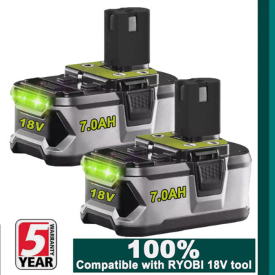 2pc 18V 7,0Ah Akku für RYOBI One Plus Lithium RB18L50 P108 P104 Batterie 18 VOLT