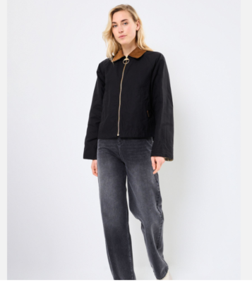 BARBOUR CATLIN SHOWERPROOF JACKET in Black MSRP$390 British Chic