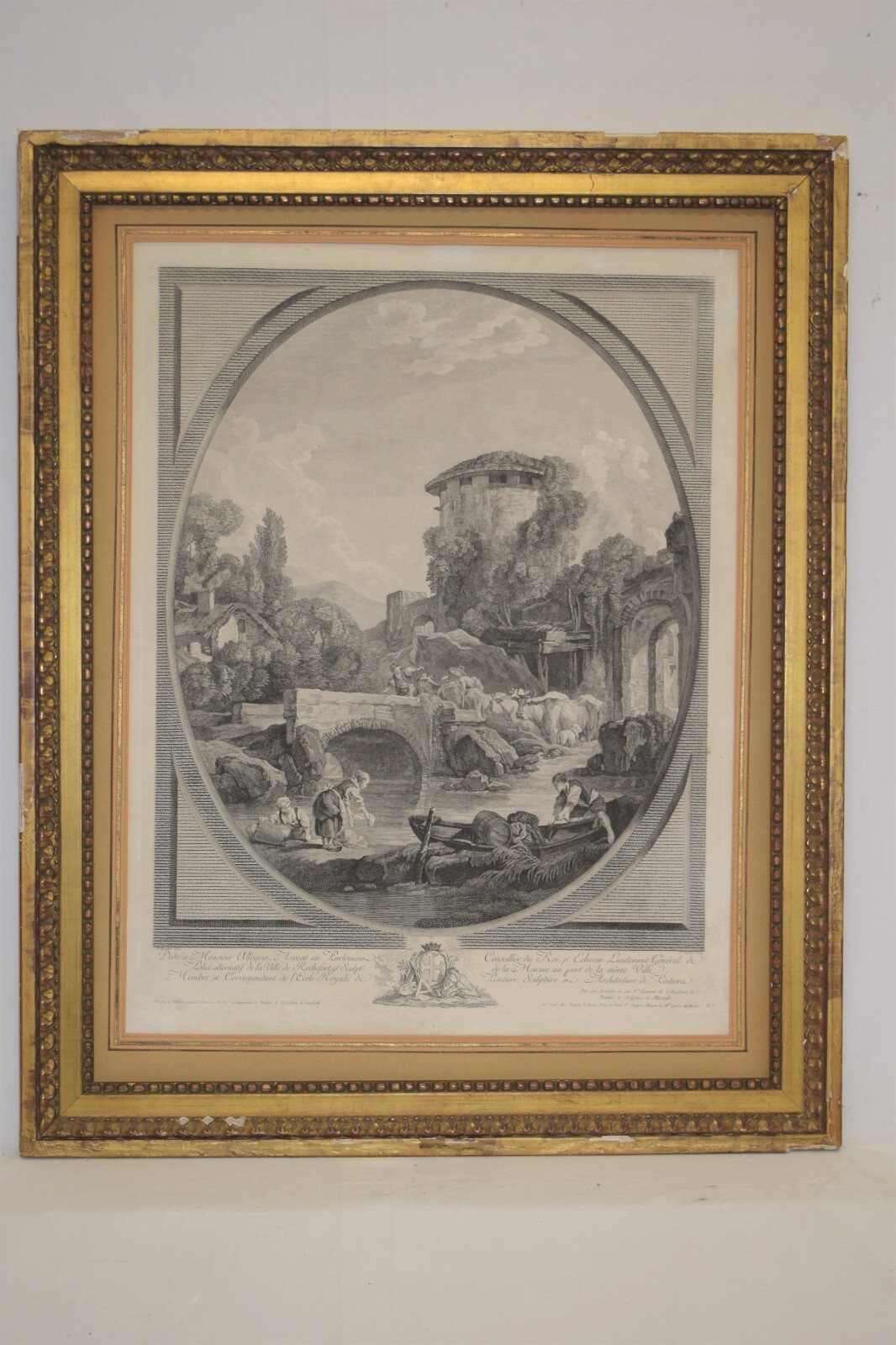 Pair of French Engravings in Antique gold frames eBay