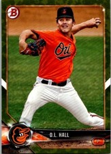 2018 Bowman Prospects Camo (retail) BP107 D.L. Hall - Baltimore Orioles