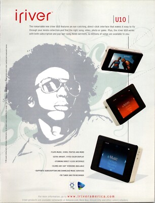 2005   iRiver u10 print ad   Vintage Y2K ADV-53